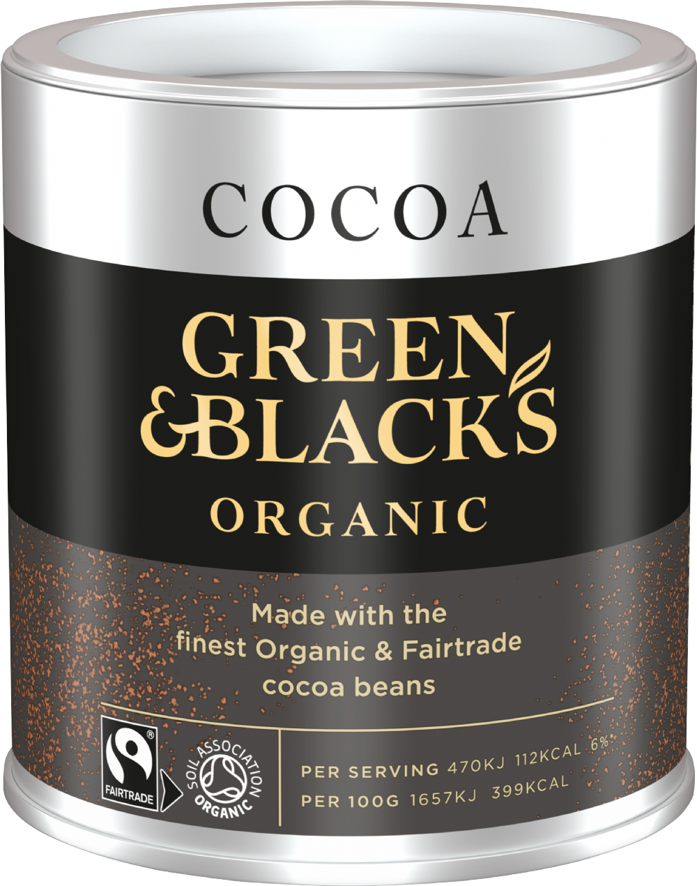 Green & Blacks Organic Cocoa 125G (Case of 6)