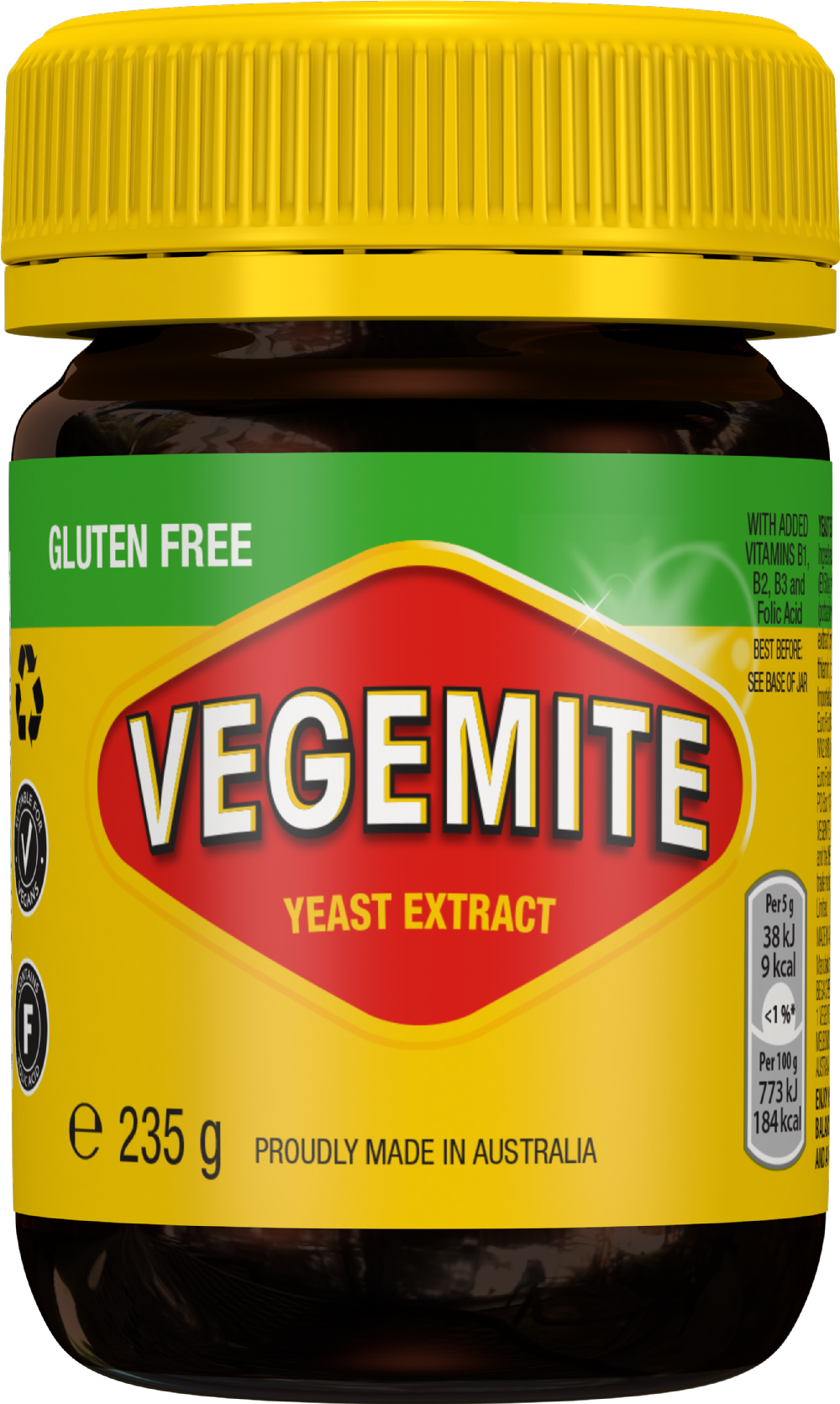 Kraft Vegemite Gluten Free 235G (Case of 8)