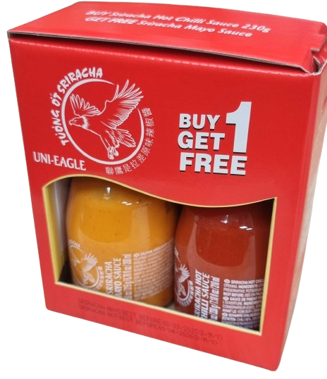 Uni-Eagle Sriracha Hot & Mayo Twin Pack 410ML