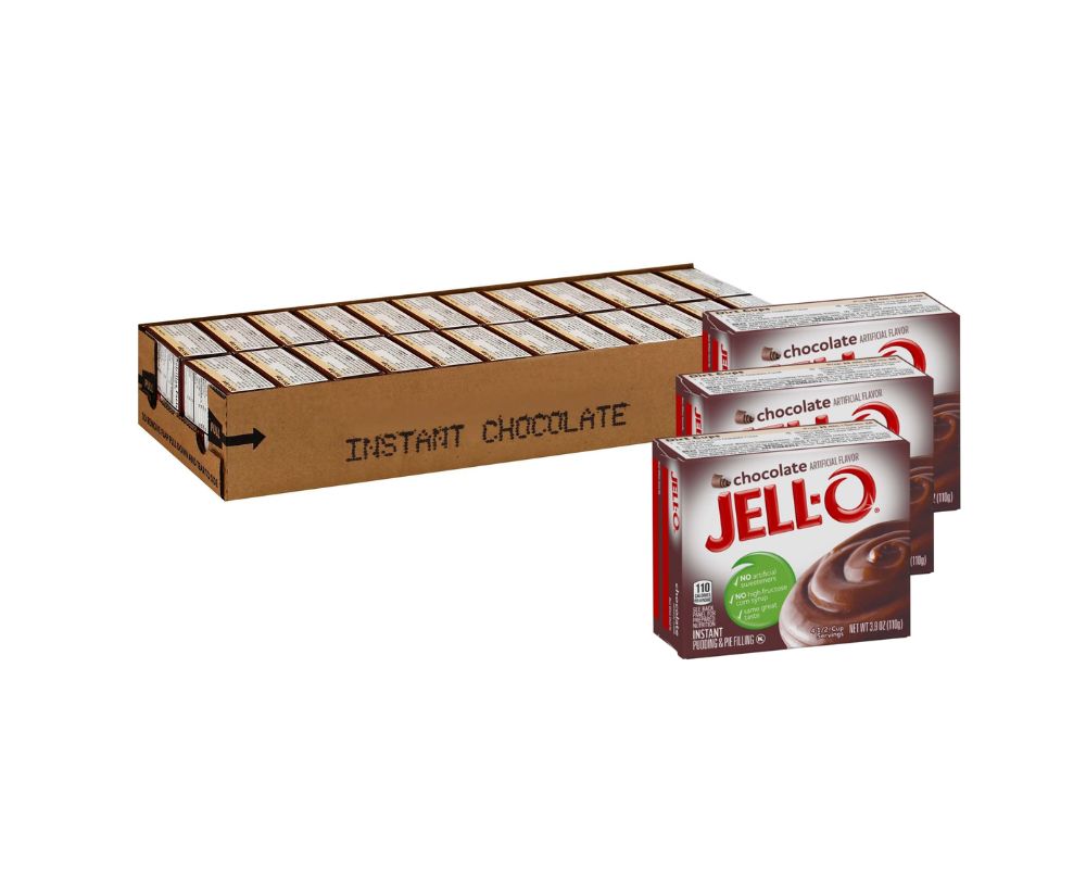 Jell-O Chocolate Instant Pudding Mix 3.9oz (Case of 24)