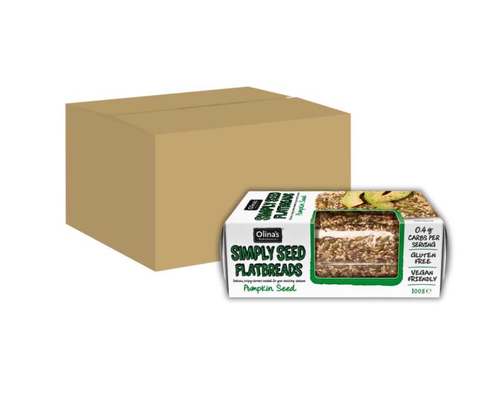 Olina's Simply Seed Flatbreads Pumpkin Seed 100G (Case of 10)