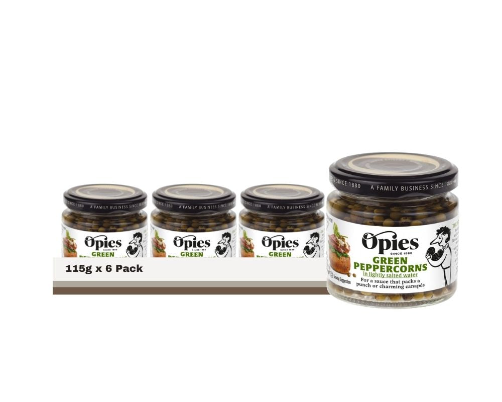 Opies Green Peppercorns In Brine 115G (Case of 6)