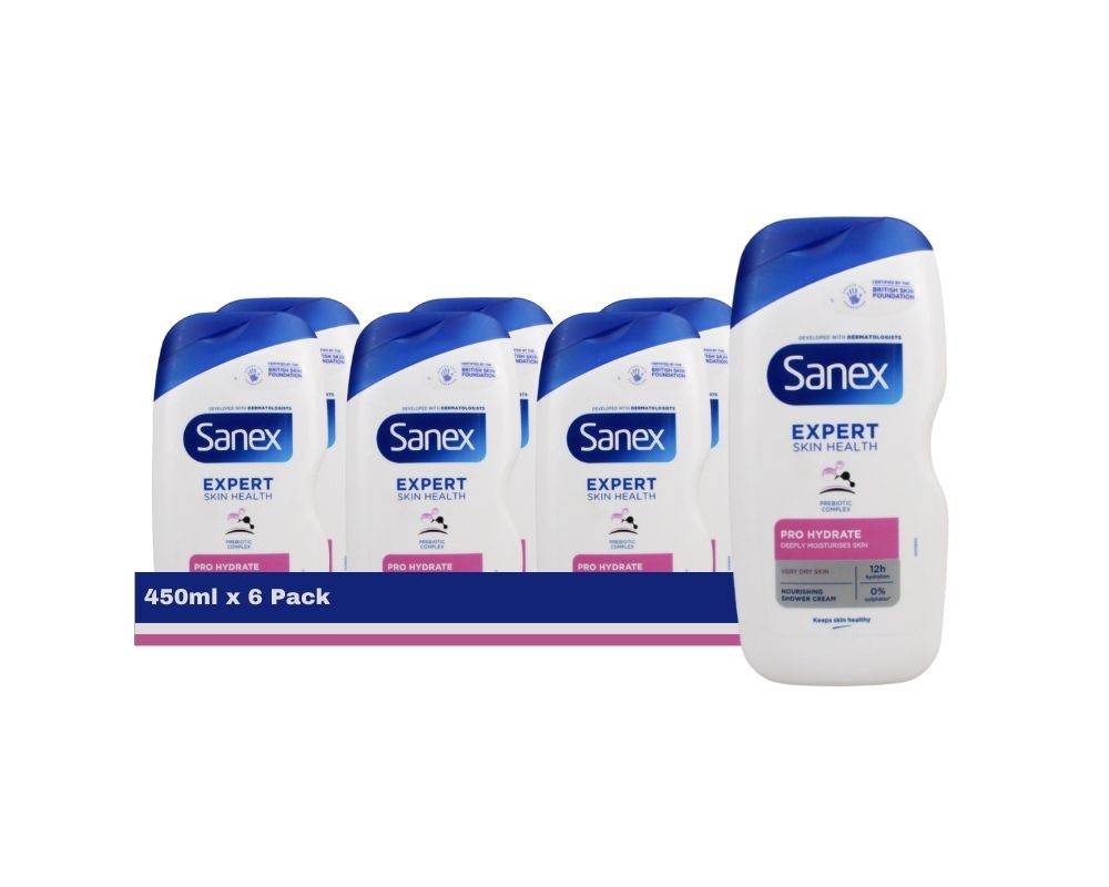 Sanex Dermo Shower Gel Pro Hydrate Very Dry Skin 450ML (Case of 6)