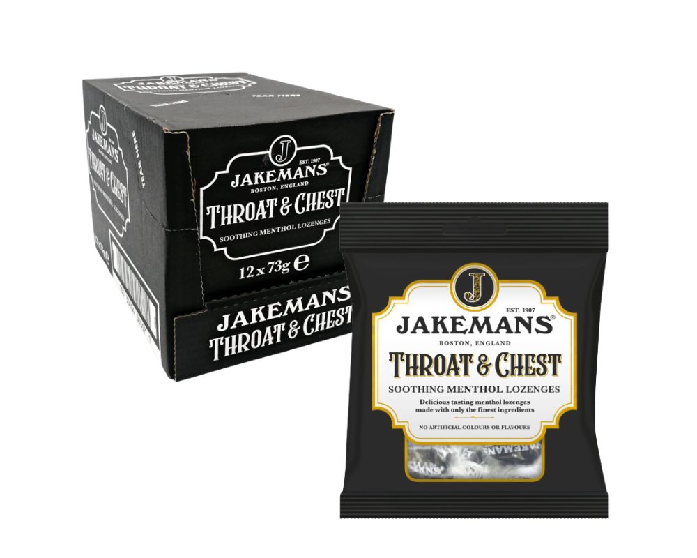 Jakemans Lozenges Throat & Chest 73G (Case of 12)