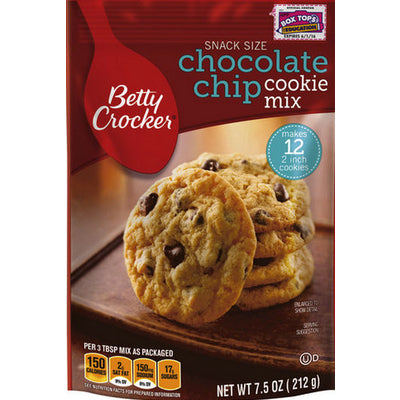 Betty Crocker Snack Size Chocolate Chip Cookie Mix 212G (Case 9)