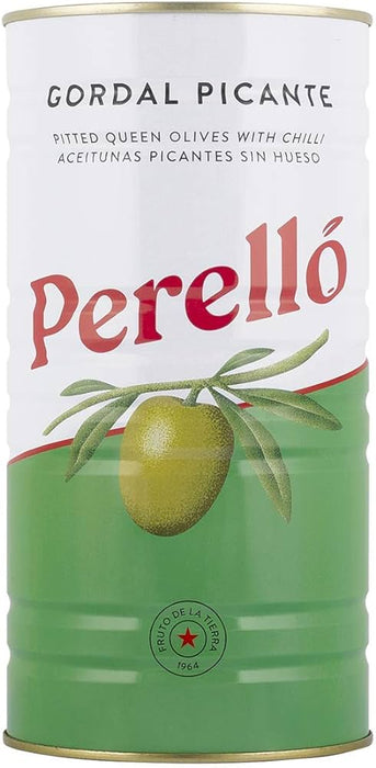 Perello Gordal Pitted Picante Olives 600G