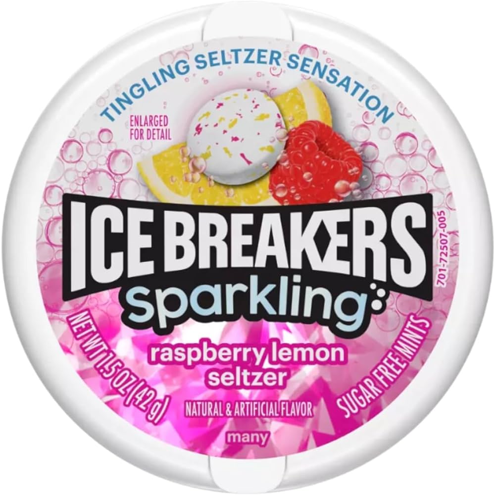 Ice Breakers Mint Sparkling Raspberry Lemon Seltzer 43G (Case of 8)