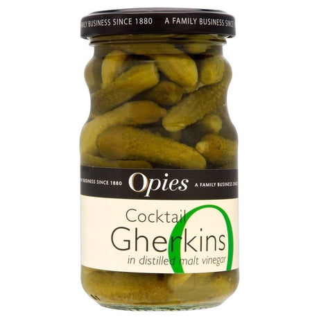 Opies Cocktail Gherkins In Distilled Malt Vinegar 227G (Case of 6)