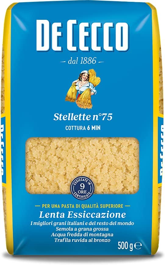 De Cecco Stellette Pasta N75 500G (Case of 24)