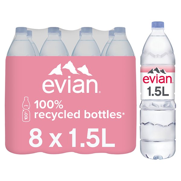 Evian Natural Mineral Water 1.5ltr (Case of 8)