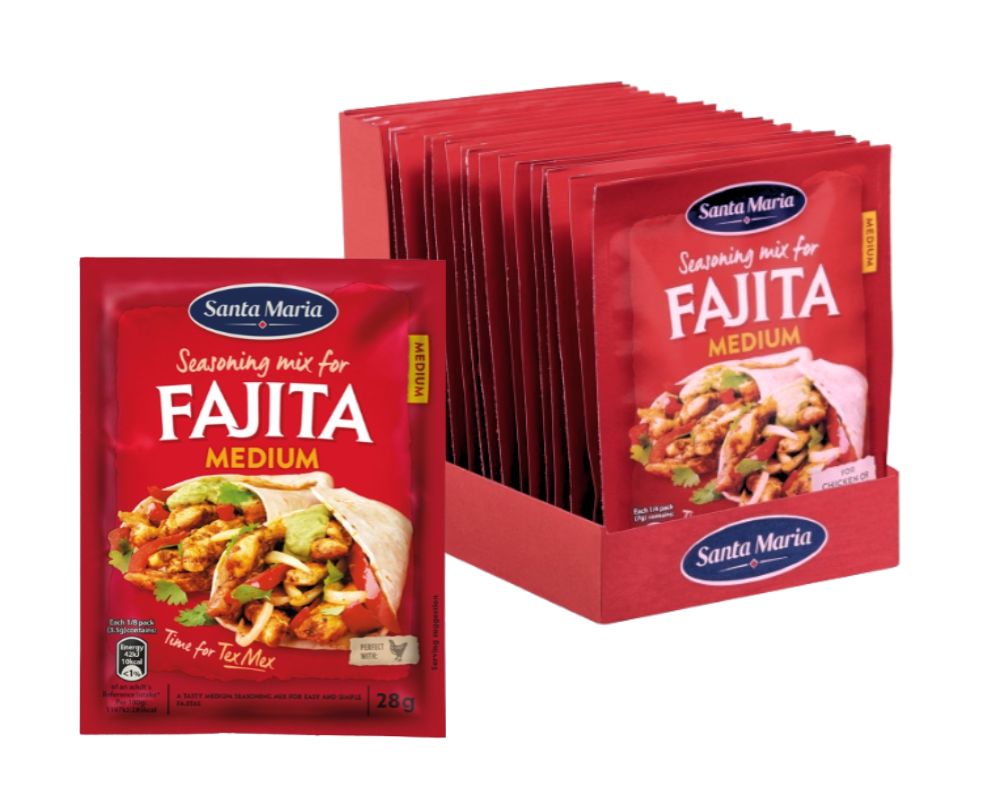 Santa Maria Fajita Medium Seasoning Mix 28G (Case of 20)