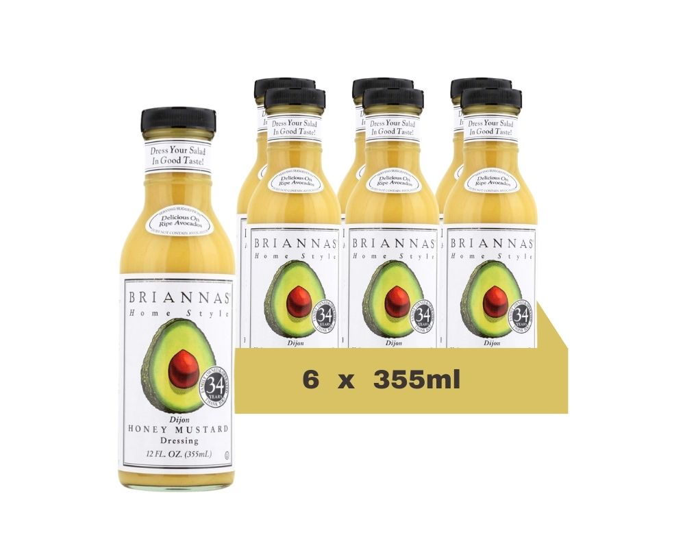 Briannas Dijon Honey Mustard Dressing 355Ml (Case of 6)