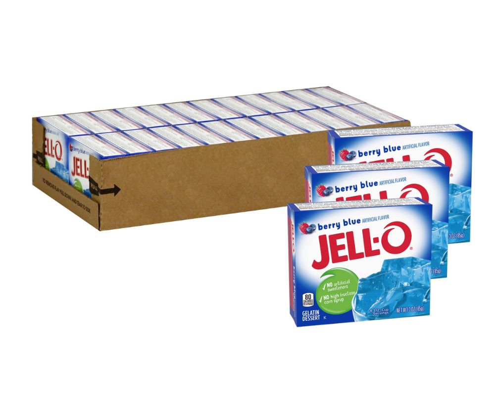 Jell-O Berry Blue Gelatin 3Oz (85G) (Case of 24)