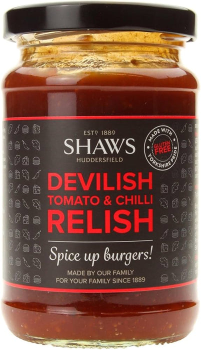 Shaws Devilish Chilli & Tomato Relish Jar 300G