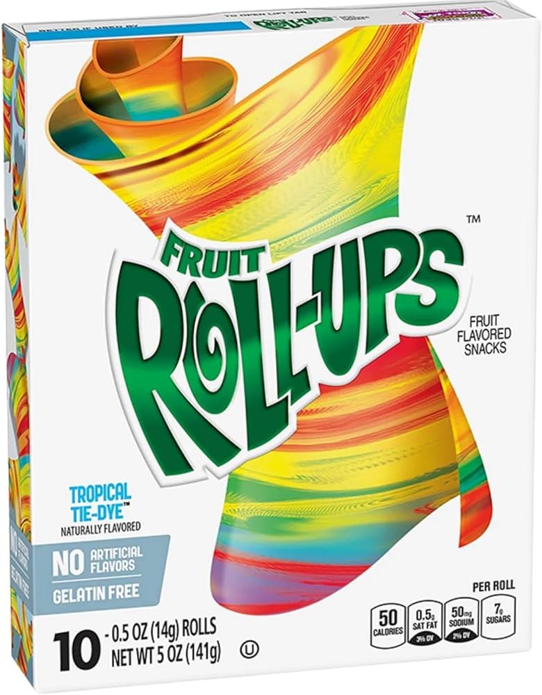 Fruit Roll-Ups Tropical Tie-Dye 10 Pack