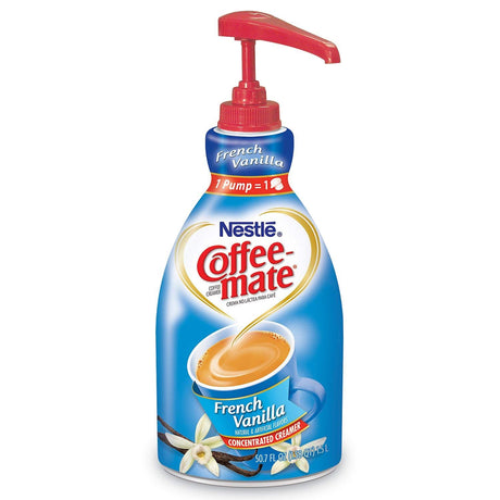 Coffee-Mate Liquid Coffee Creamer French Vanilla 1.5L Pump Bottle (Case of 2)