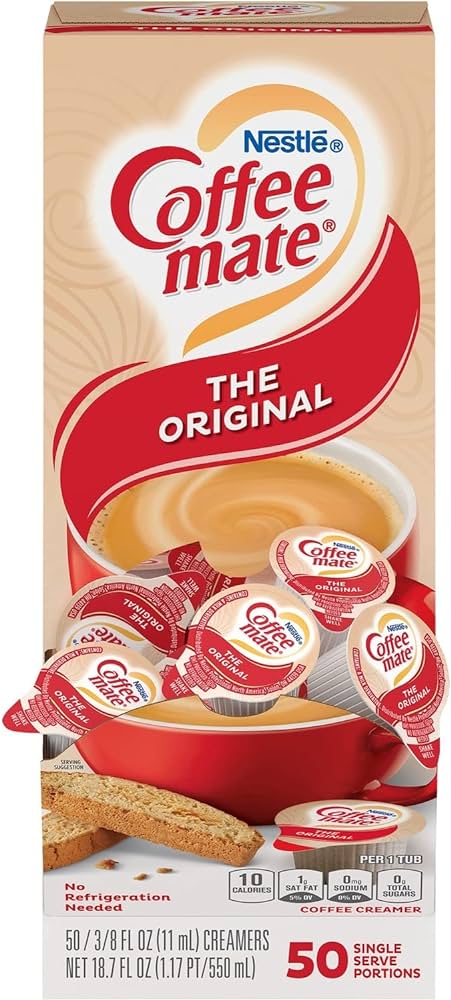 Coffee Mate Single Serve Creamer Original 50s 0.375oz **Expiry Jun 2024**