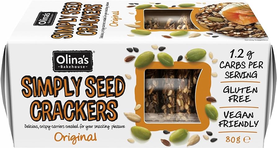 Olina's Gluten Free Simply Seed Crackers 'Original' 80G