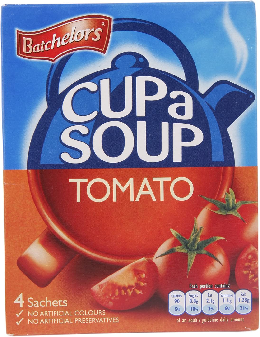 Batchelors Cup A Soup Tomato 4 Pack 93G (Case of 9)