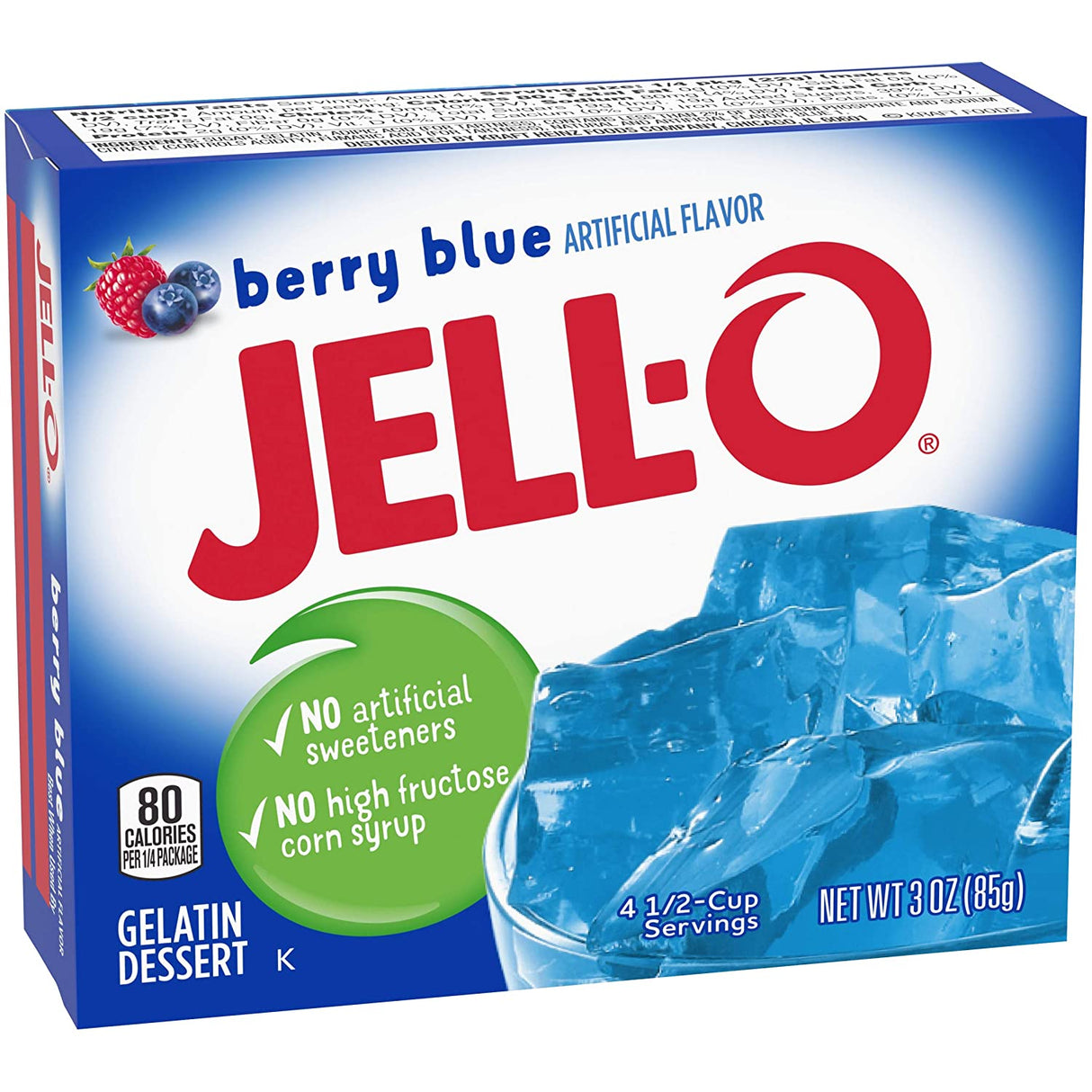 Jell-O Berry Blue Gelatin 3Oz (85G) (Case of 24)