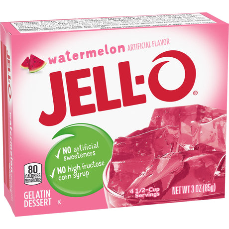 Jell-O Watermelon Gelatin 3oz (Case of 12)