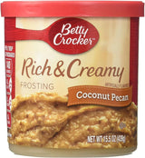 Betty Crocker Rich & Creamy Frosting Coconut Pecan 15.5 Oz (Case of 8)