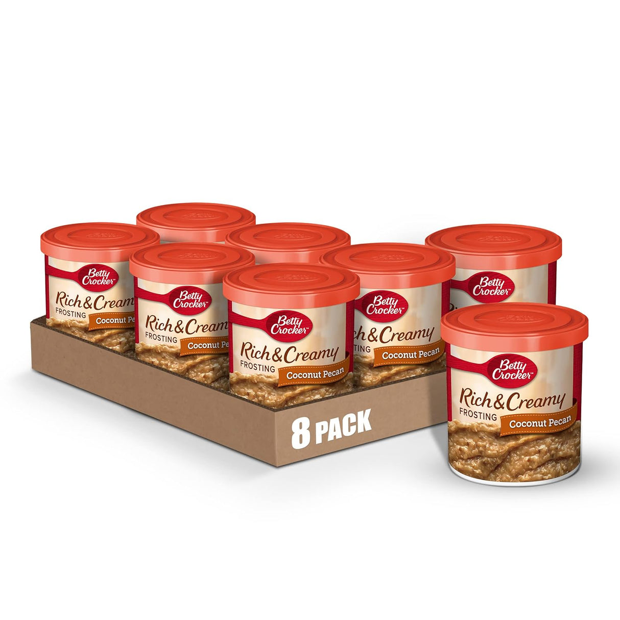 Betty Crocker Rich & Creamy Frosting Coconut Pecan 15.5 Oz (Case of 8)