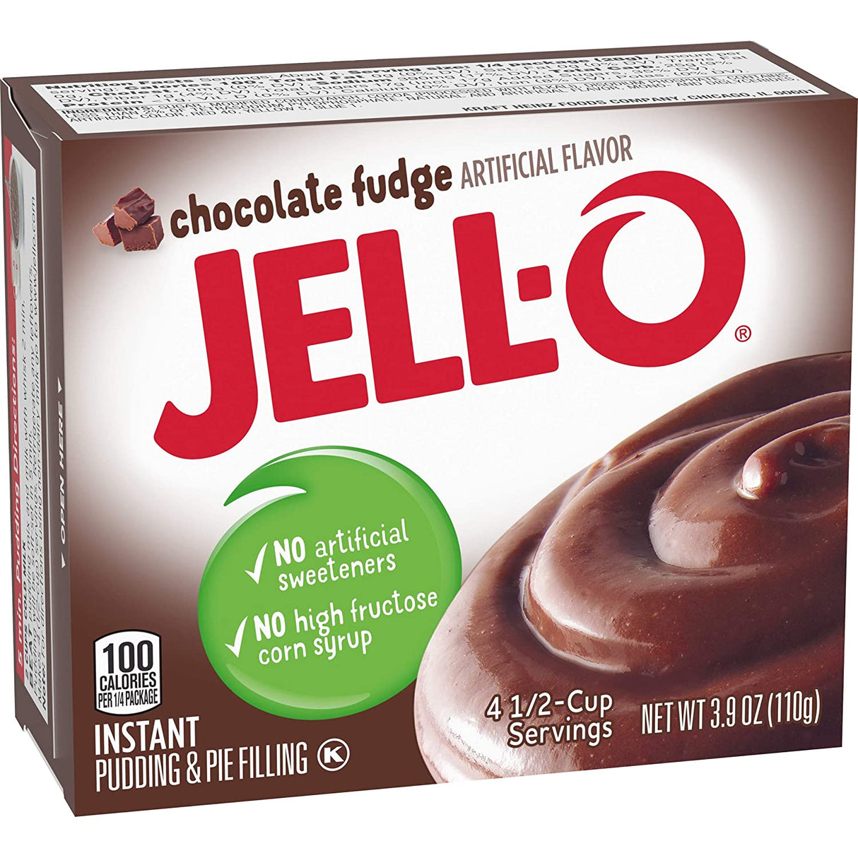 Jell-O Chocolate Fudge Pudding 3.9oz (Case of 24)