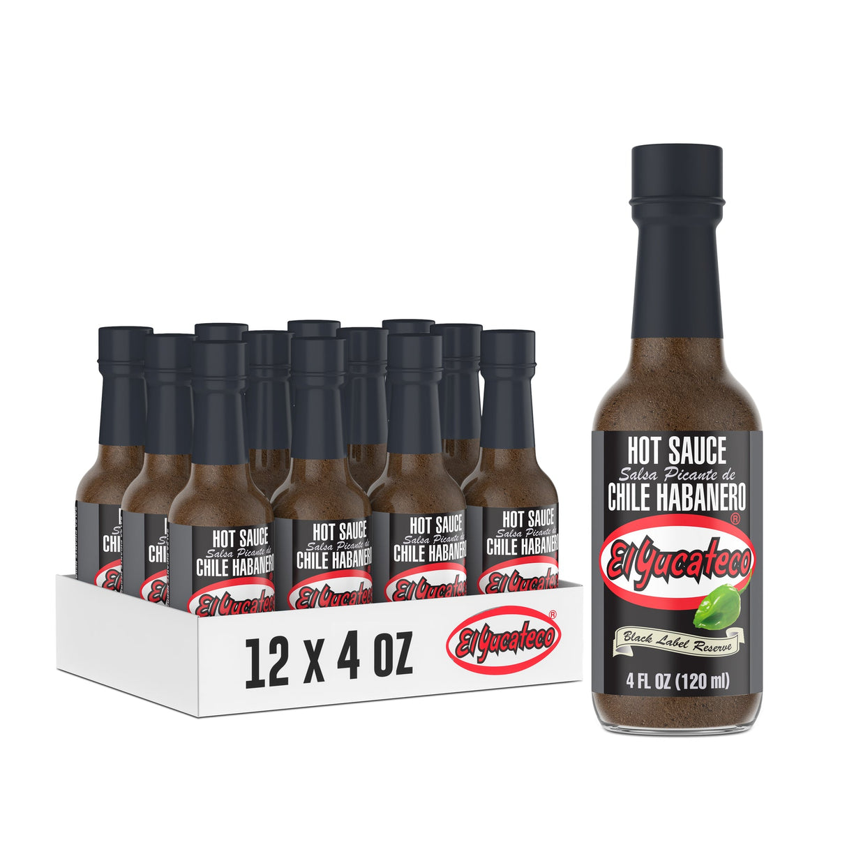 El Yucateco Habanero Black Label Reserve 120ml (Case of 12)