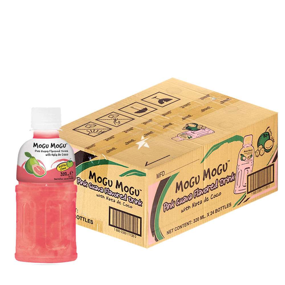 Mogu Mogu Drink With Nata De Coco Pink Guava Flavour 320Ml (Case of 24)