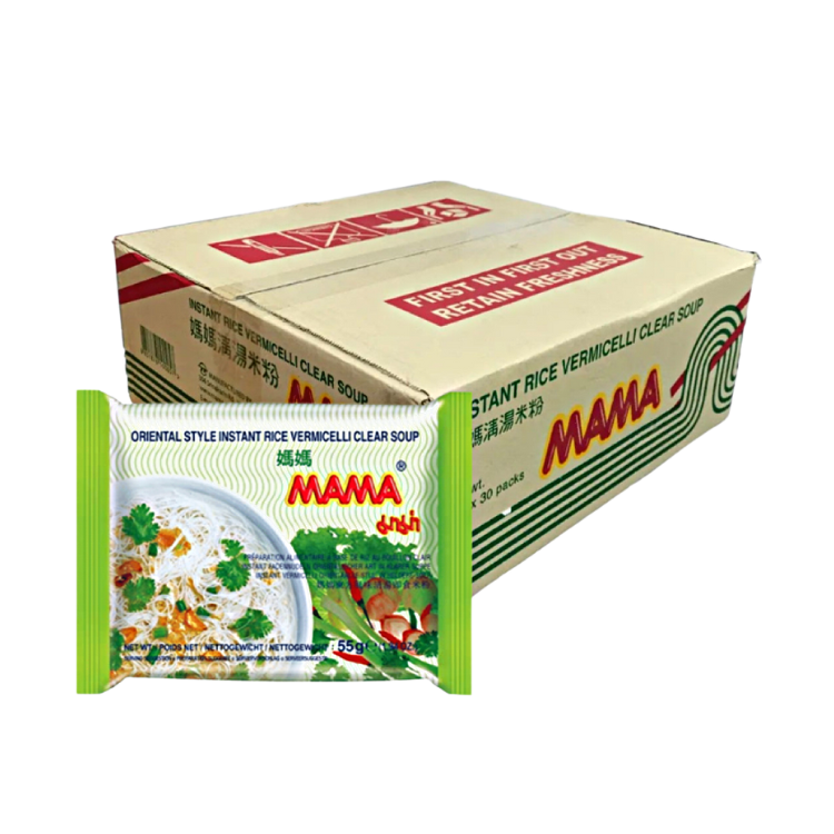 Mama Clear Soup Rice Vermicelli 55G (Case of 30)