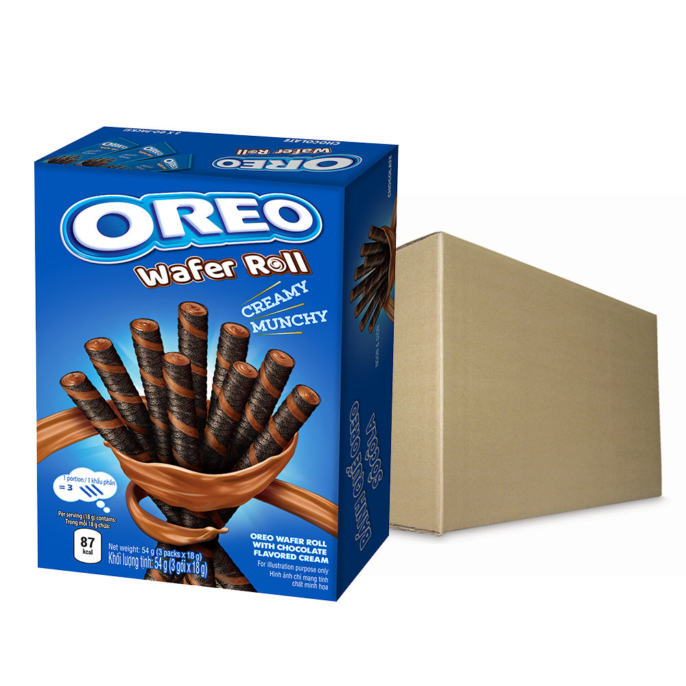 Oreo Chocolate Wafer Rolls 54G (Case of 20)