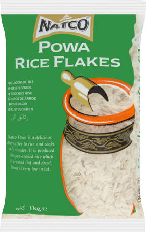 Natco Powa Medium Flaked Rice 1KG (Case of 6)