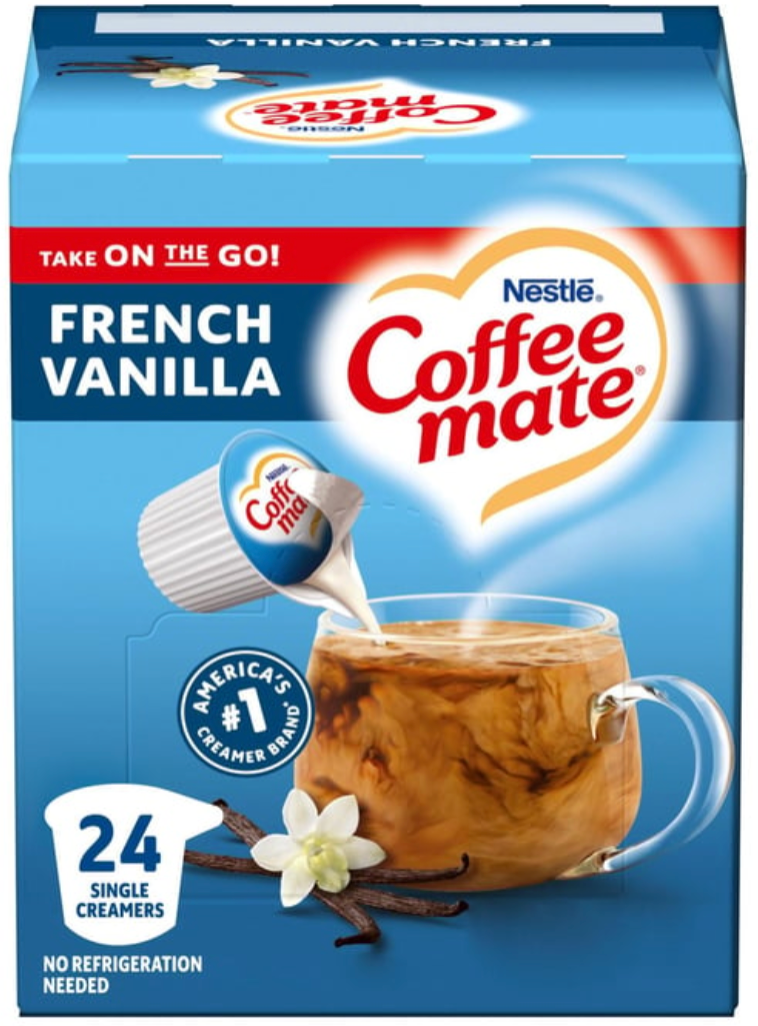 Coffee-Mate French Vanilla Single Serve Creamer 24s (Case of 4)