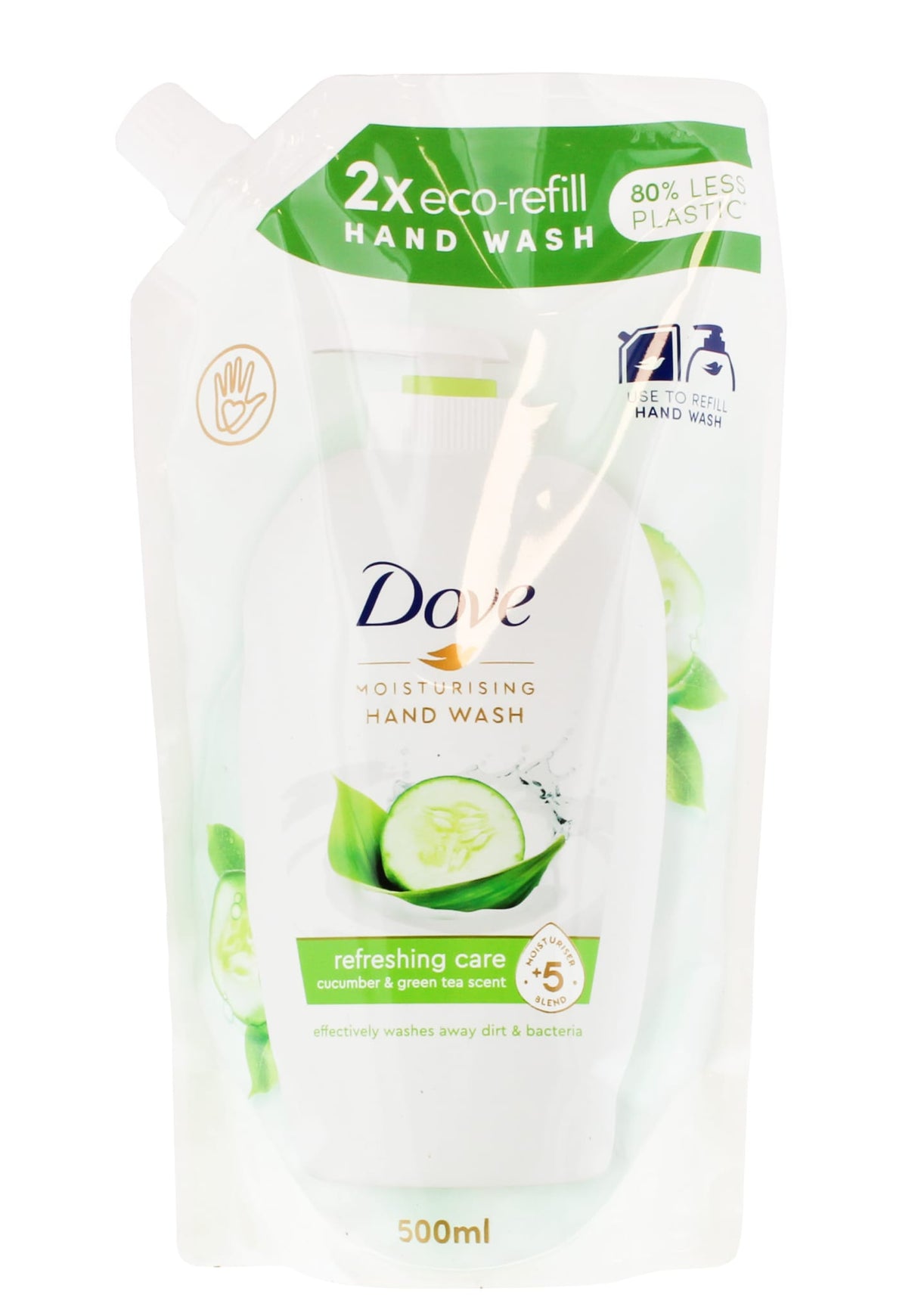 Dove Liquid Hand Wash Refill Go Fresh Cucumber 500ML