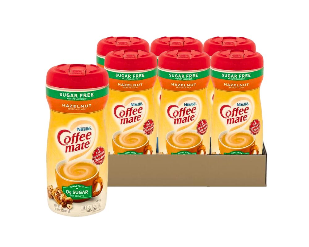 Coffee Mate Hazelnut Sugar Free 10.2Oz (Case of 6)