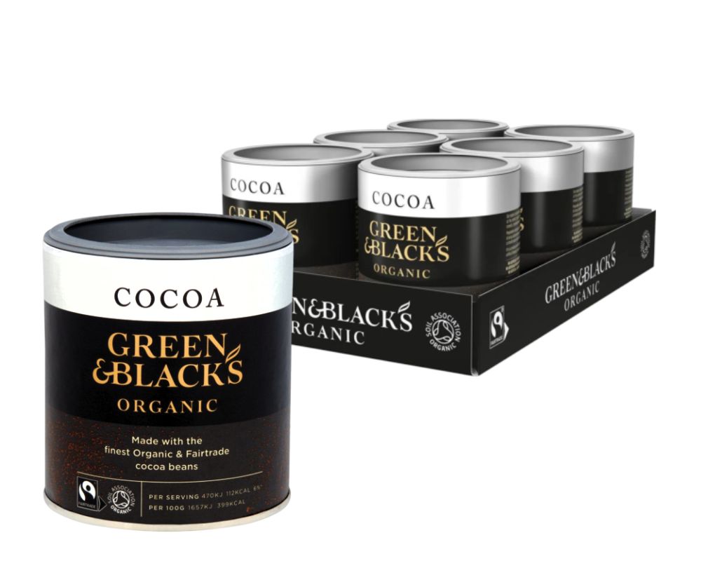 Green & Blacks Organic Cocoa 125G (Case of 6)