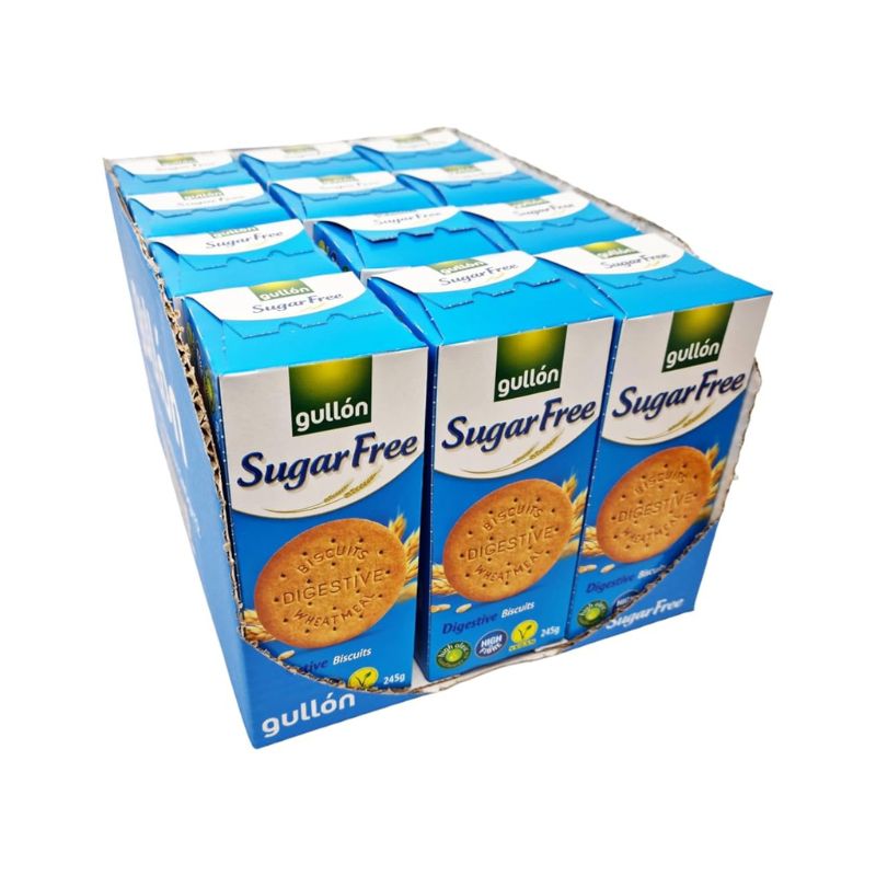 Gullon Sugar Free Digestive Biscuit 245G (Case of 12)