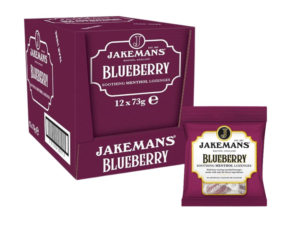 Jakemans Lozenges Blueberry 73G (Case of 12)