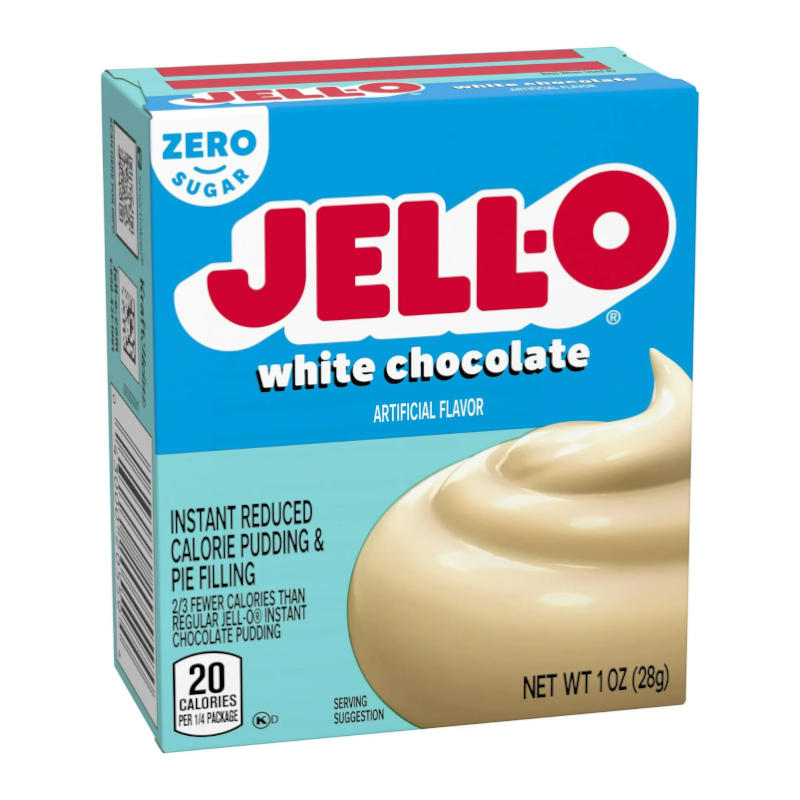 Jell-O Sugar Free White Chocolate Pudding Instant Mix 1oz