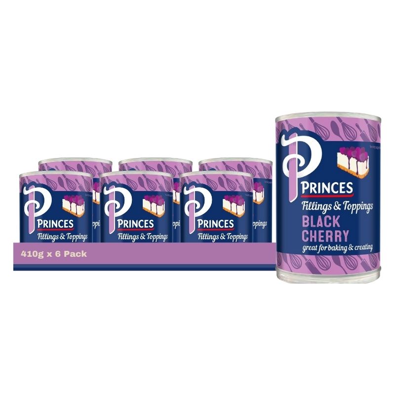 Princes Black Cherry Fruit Filling Tin 410G (Case of 6)