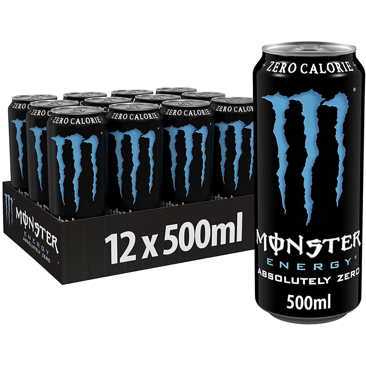 Monster Absolute Zero Energy Drink 500Ml (Case of 12)