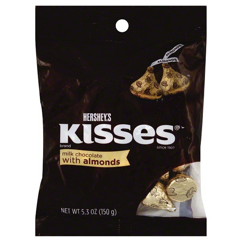 Hershey's Milk Chocolate Kisses with Almonds 150G