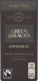 Green & Blacks Organic Dark 70% Chocolate Bar 35G