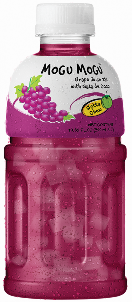 Mogu Mogu Drink With Nata De Coco Grape Flavour 320Ml