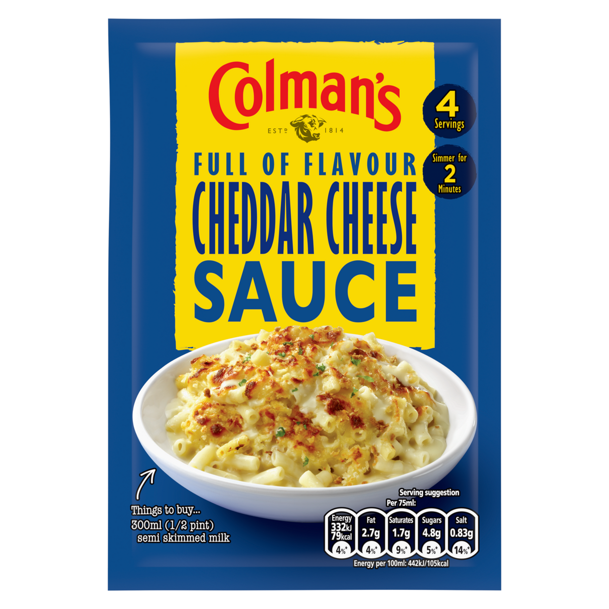 Colman's Cheddar Cheese Sauce Mix 40G