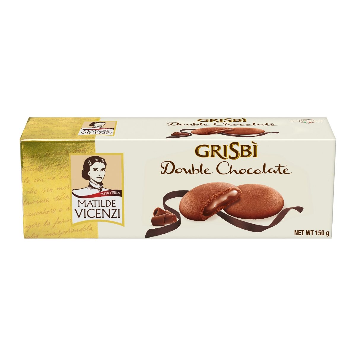 Matilde Vicenzi Grisbi Double Chocolate Cream Biscuits 150G