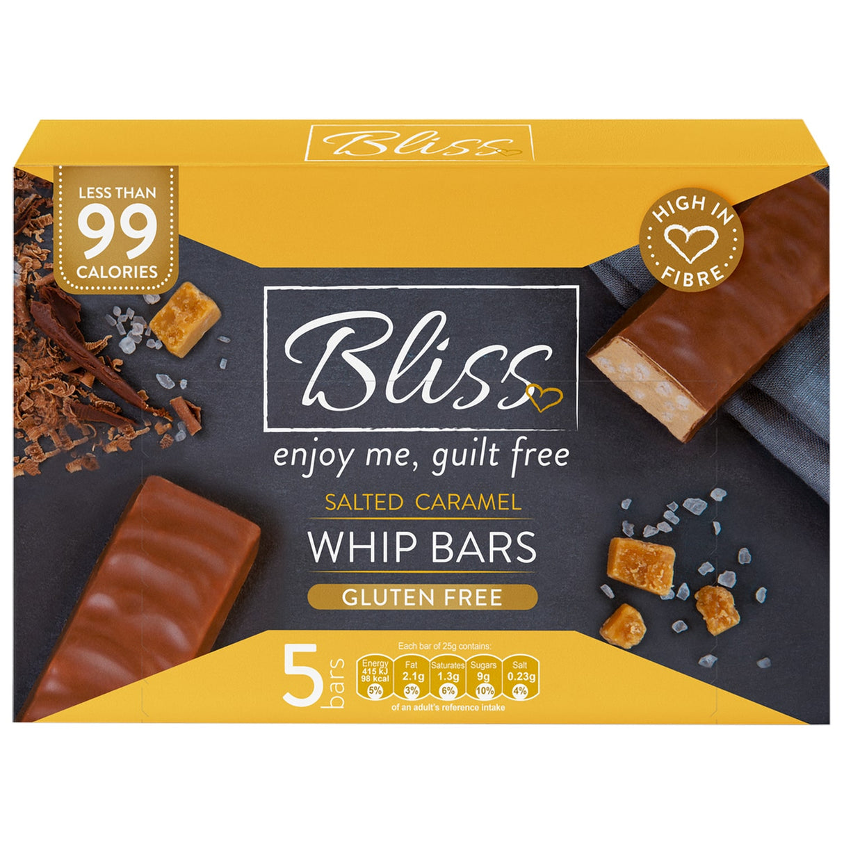 Bliss Whip Bar Salted Caramel 5x25G