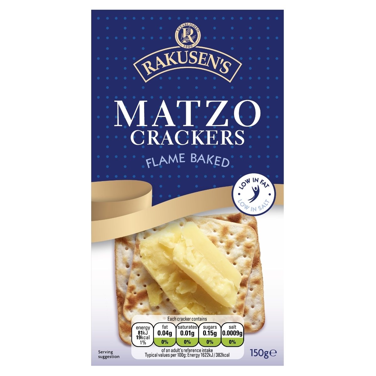 Rakusen's Matzo Crackers 150G **Expiry Jan 2025**