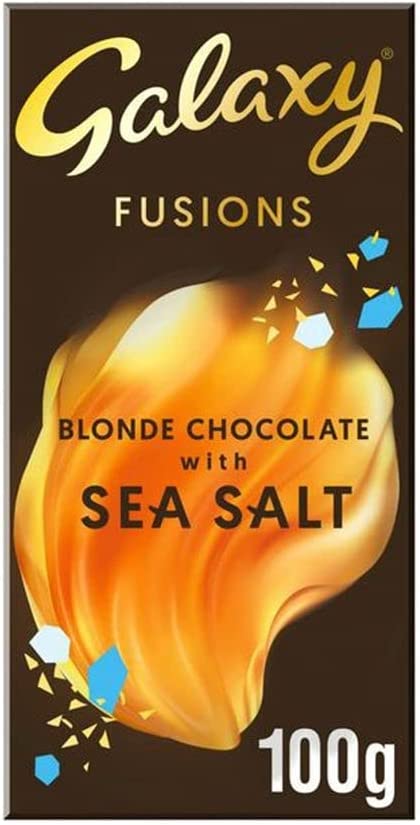 Galaxy Fusions Blonde Sea Salt Chocolate Bar 100G